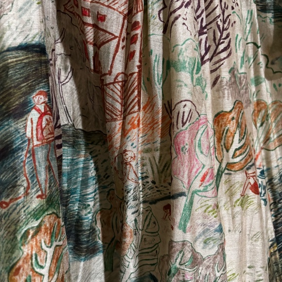 NWOT Runaway Bicycle Cara Silk Skirt, Printed - Raw Silk - Picture 5 of 16